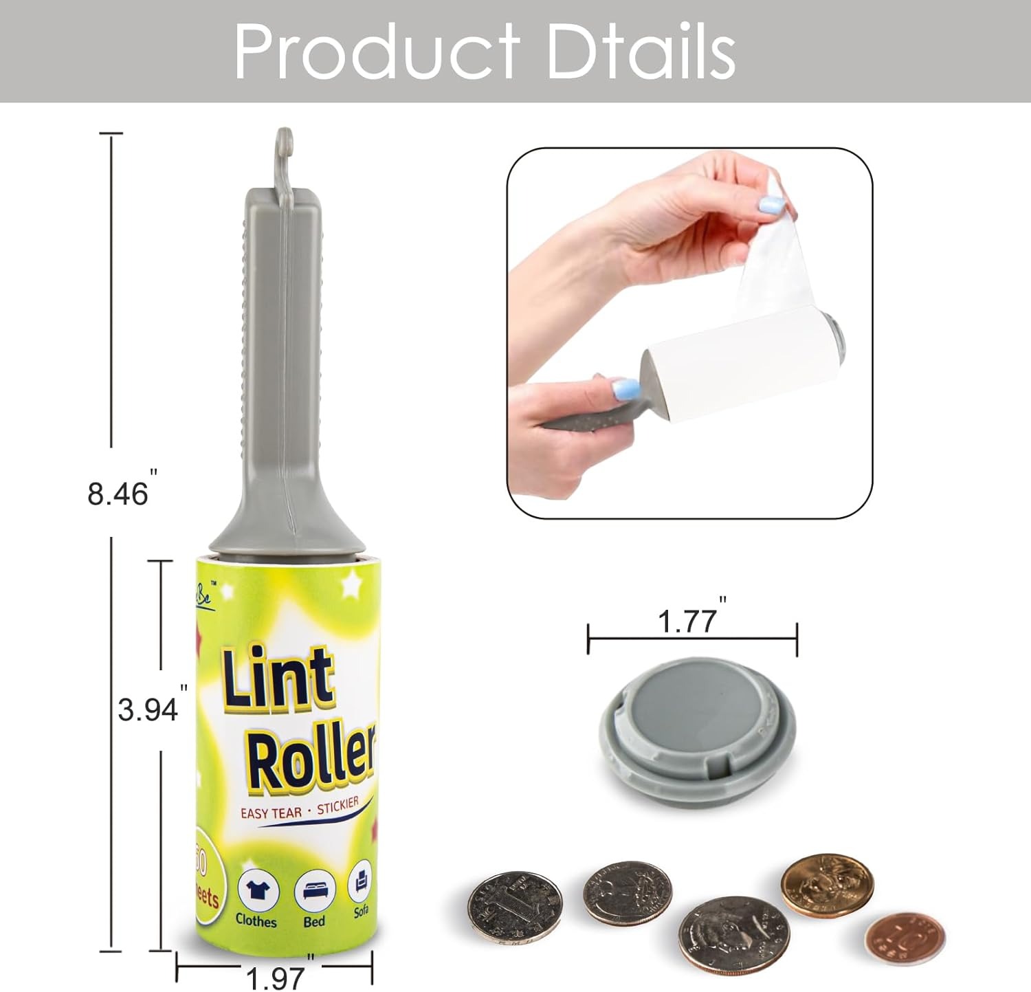 🔥Father's Day Sale 49% OFF-Real Working Lint Roller with Storage