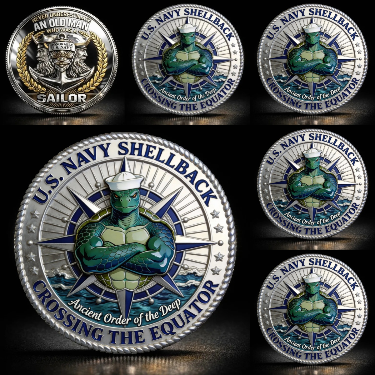 🏆Flash Sale 60% OFF - ⚓U.S. Navy “Shellback” & “Golden Shellback”Challenge Coin