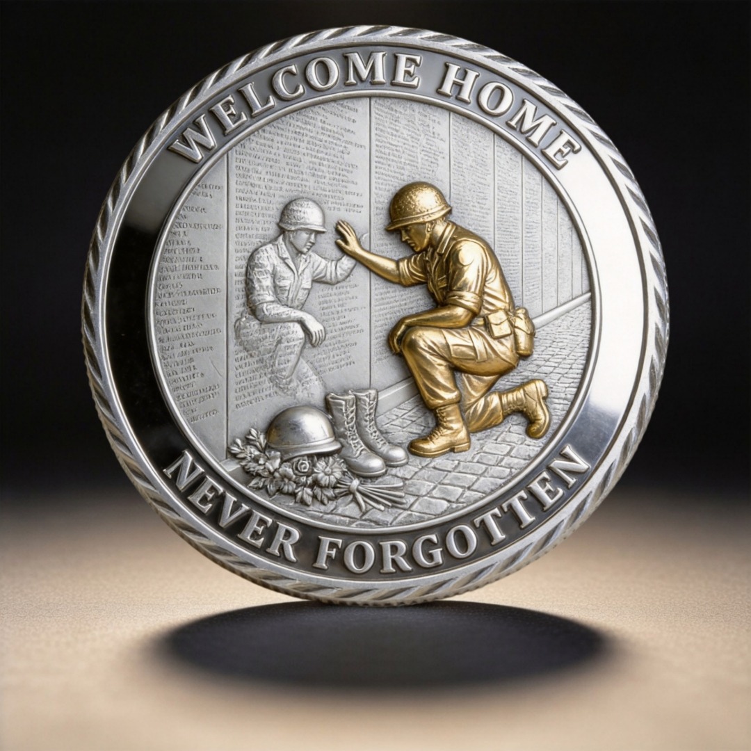 🏆Veteran Vietnam Memory - 🇺🇸 Vietnam War Veteran Commemorative Challenge Coin