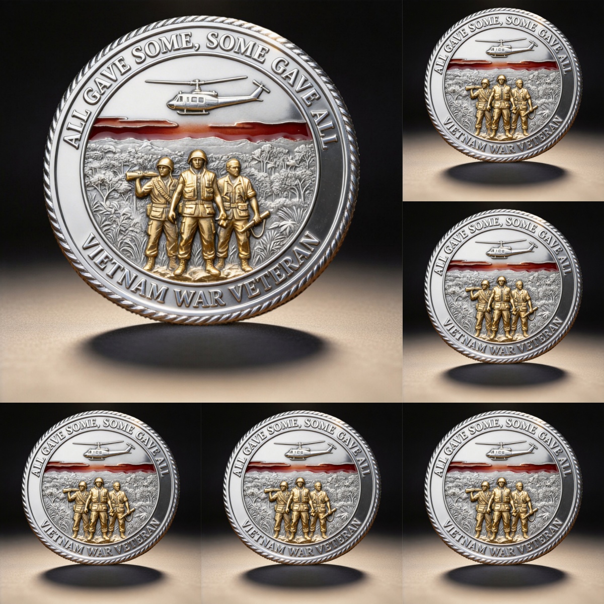 🏆Veteran Vietnam Memory - 🇺🇸 Vietnam War Veteran Commemorative Challenge Coin