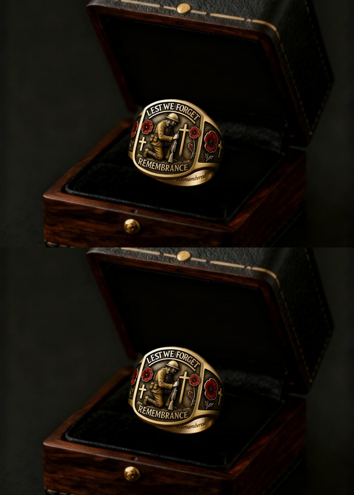 🔥Last Day 60% OFF🌹 2026 Remembrance Soldier Ring💍Lest We Forget — Honoring the Fallen