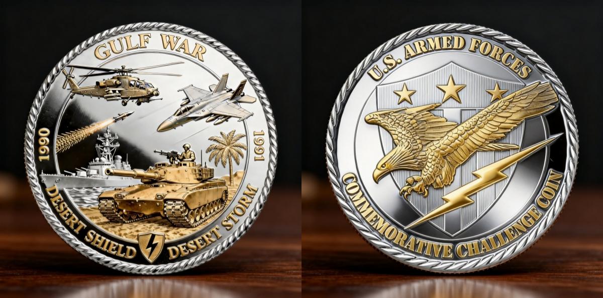 🏆35th Anniversary Flash Sale - Desert Shield And Desert Storm Challenge Coin