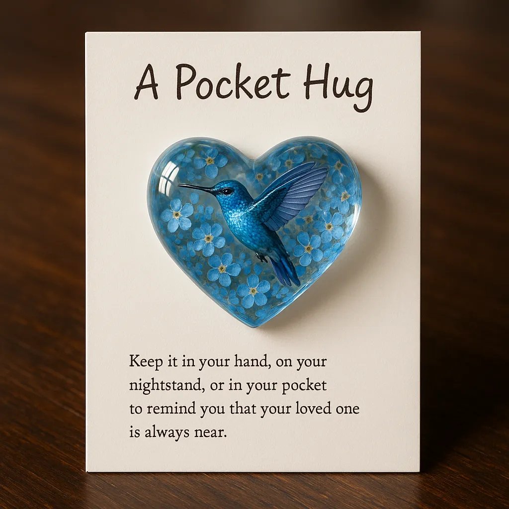 🎁Hummingbird Pocket Hug with Gift Card💌Crafted by Hand