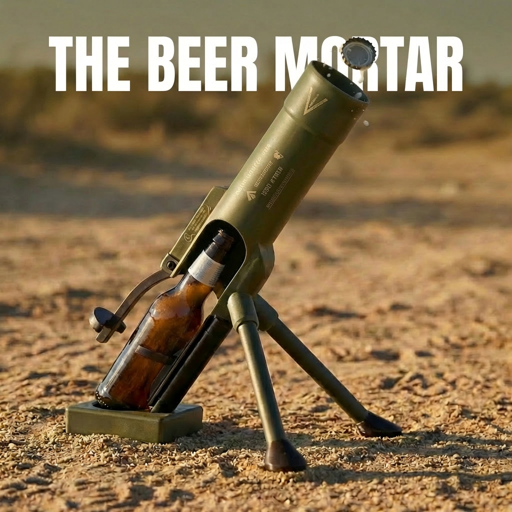 🚀 51mm Beer Bottle Mortar Bottle Opener 🍻🔥Novelty Cap-Launching Desk & Bar Accessory 🎉Buy 2 Get Free Shipping