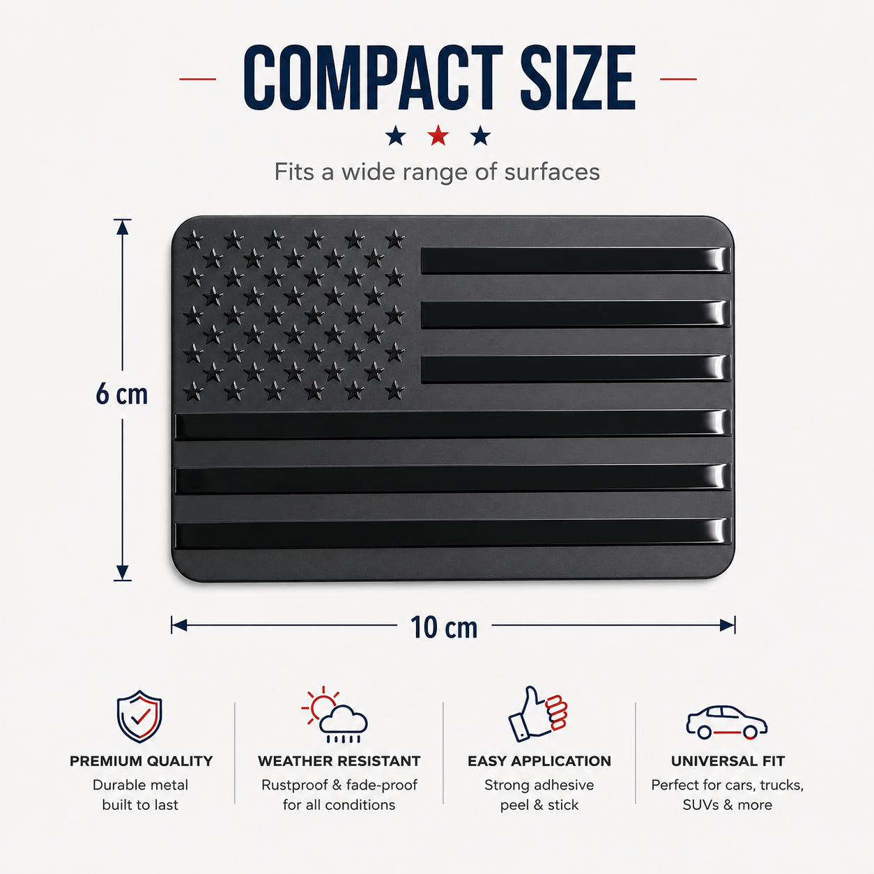 🇺🇸 American Flag Car Emblem – Celebrate Freedom & Heritage! 🎉