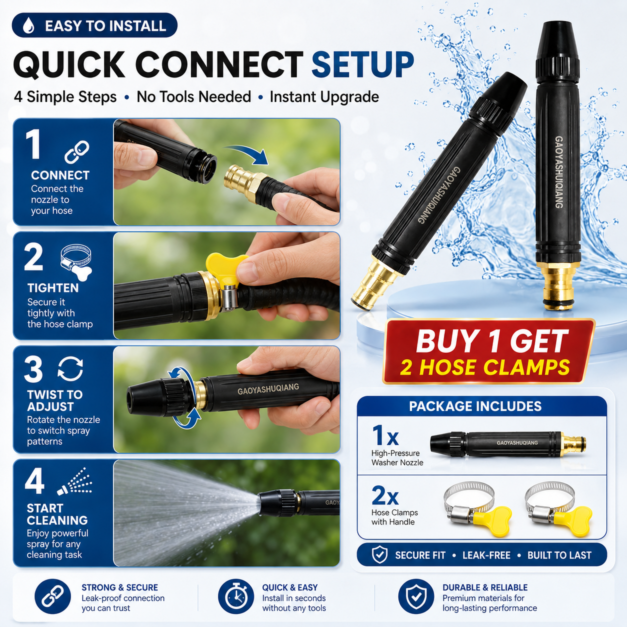 🔥NEW HOT SELLING 49% OFF🔥Home High-Pressure Car Wash Water Gun