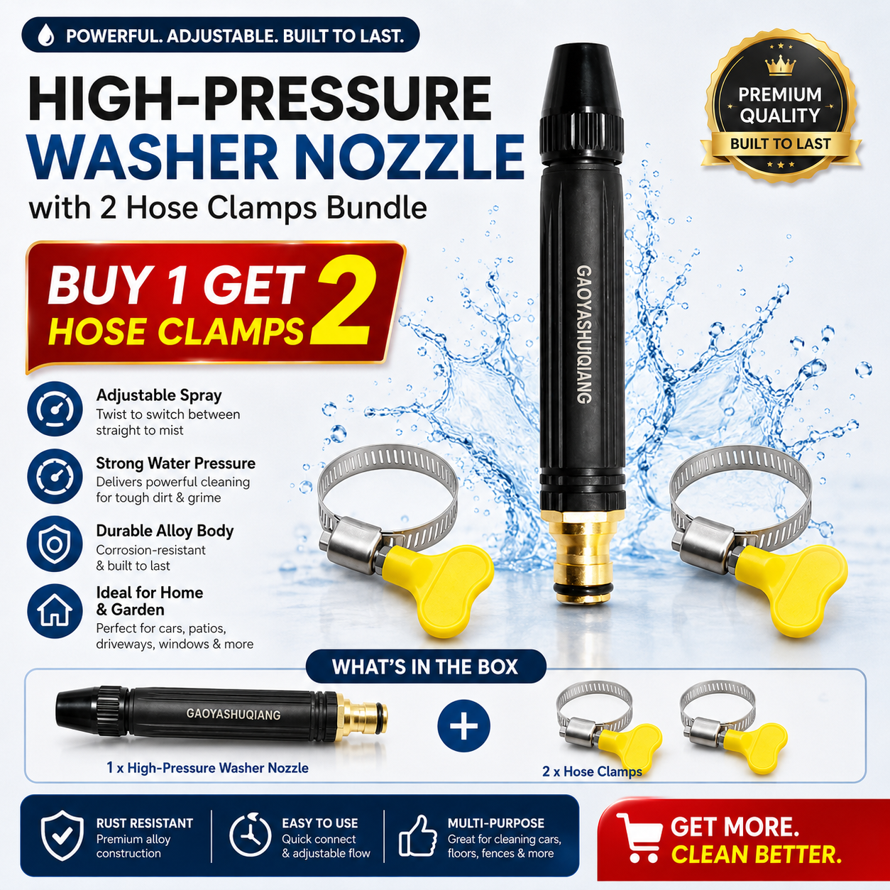 🔥NEW HOT SELLING 49% OFF🔥Home High-Pressure Car Wash Water Gun