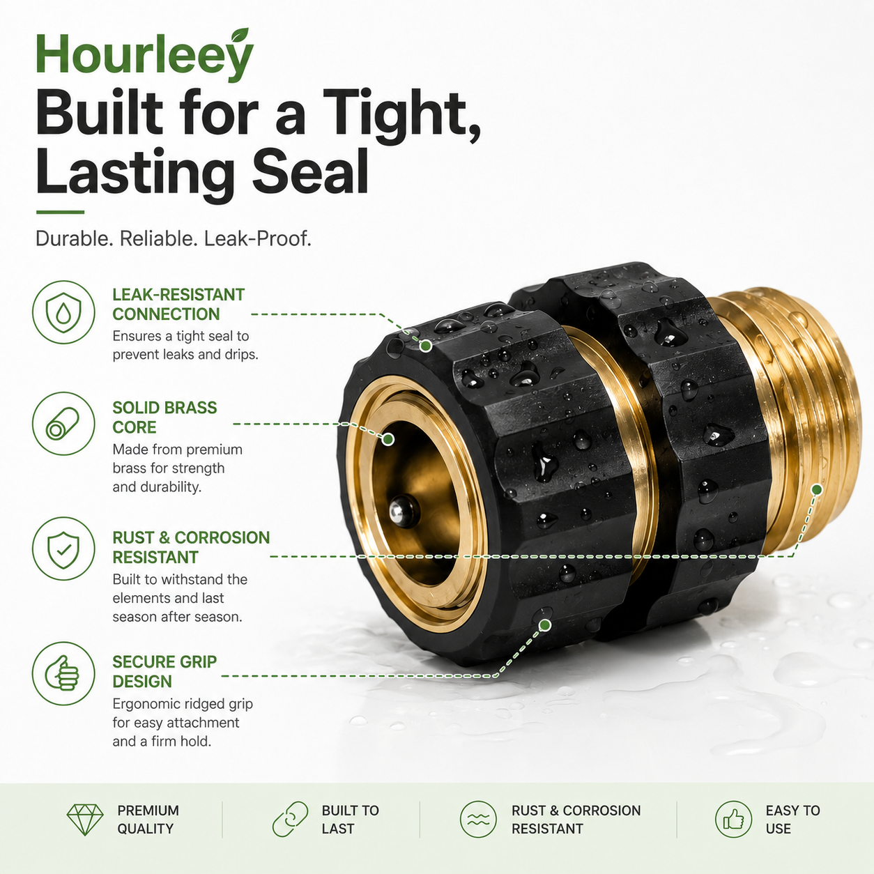 🔥2026 Hot Sale 65K+✨ Hourleey Garden Hose Quick Connector