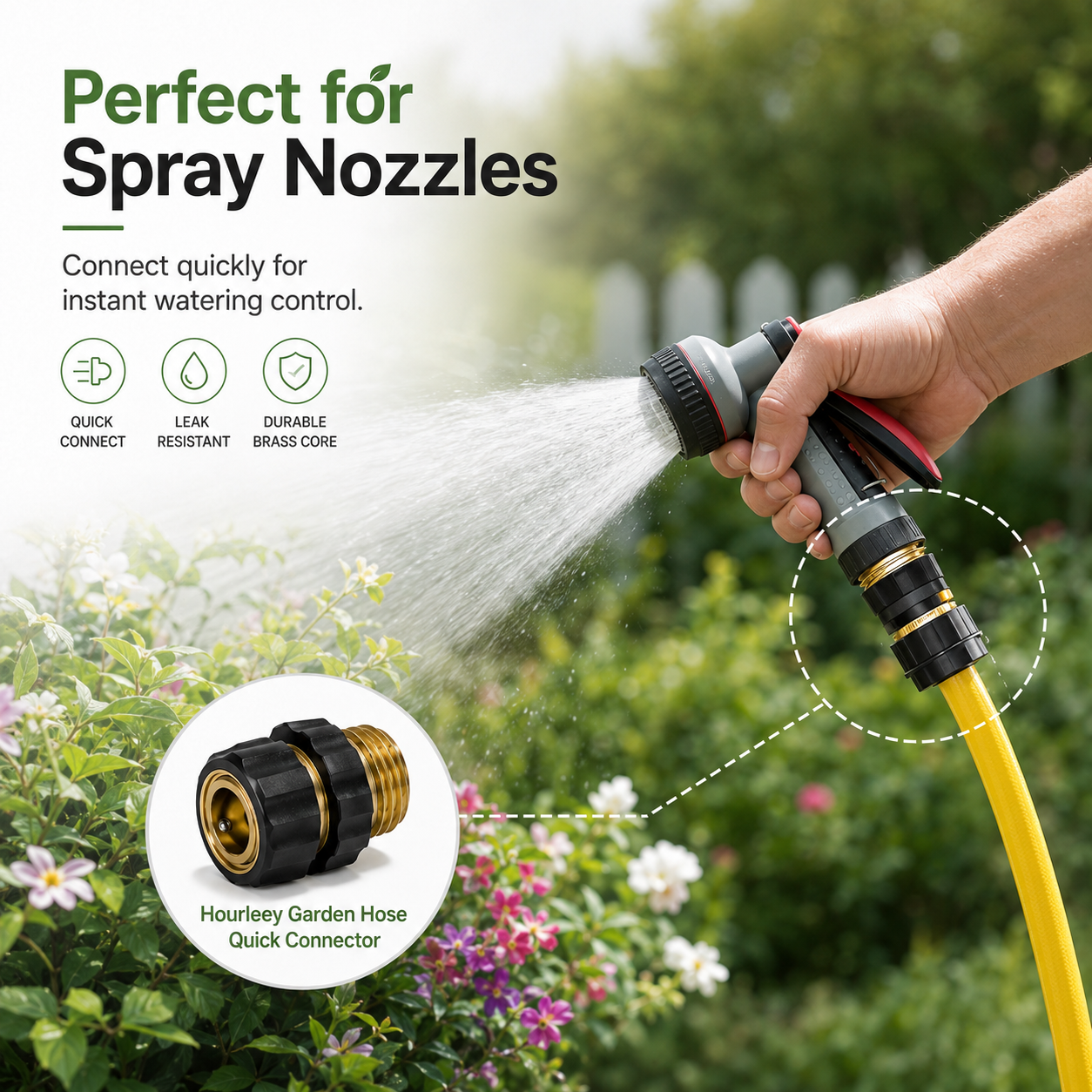 🔥2026 Hot Sale 65K+✨ Hourleey Garden Hose Quick Connector