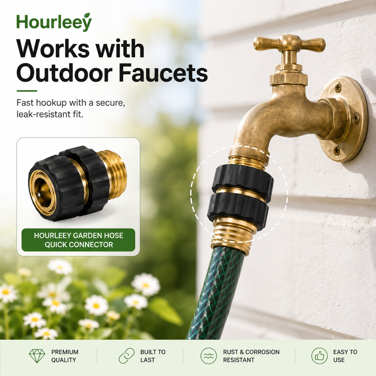 🔥2026 Hot Sale 65K+✨ Hourleey Garden Hose Quick Connector