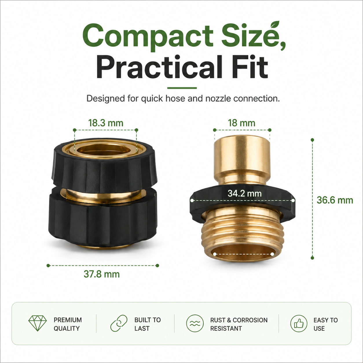 🔥2026 Hot Sale 65K+✨ Hourleey Garden Hose Quick Connector