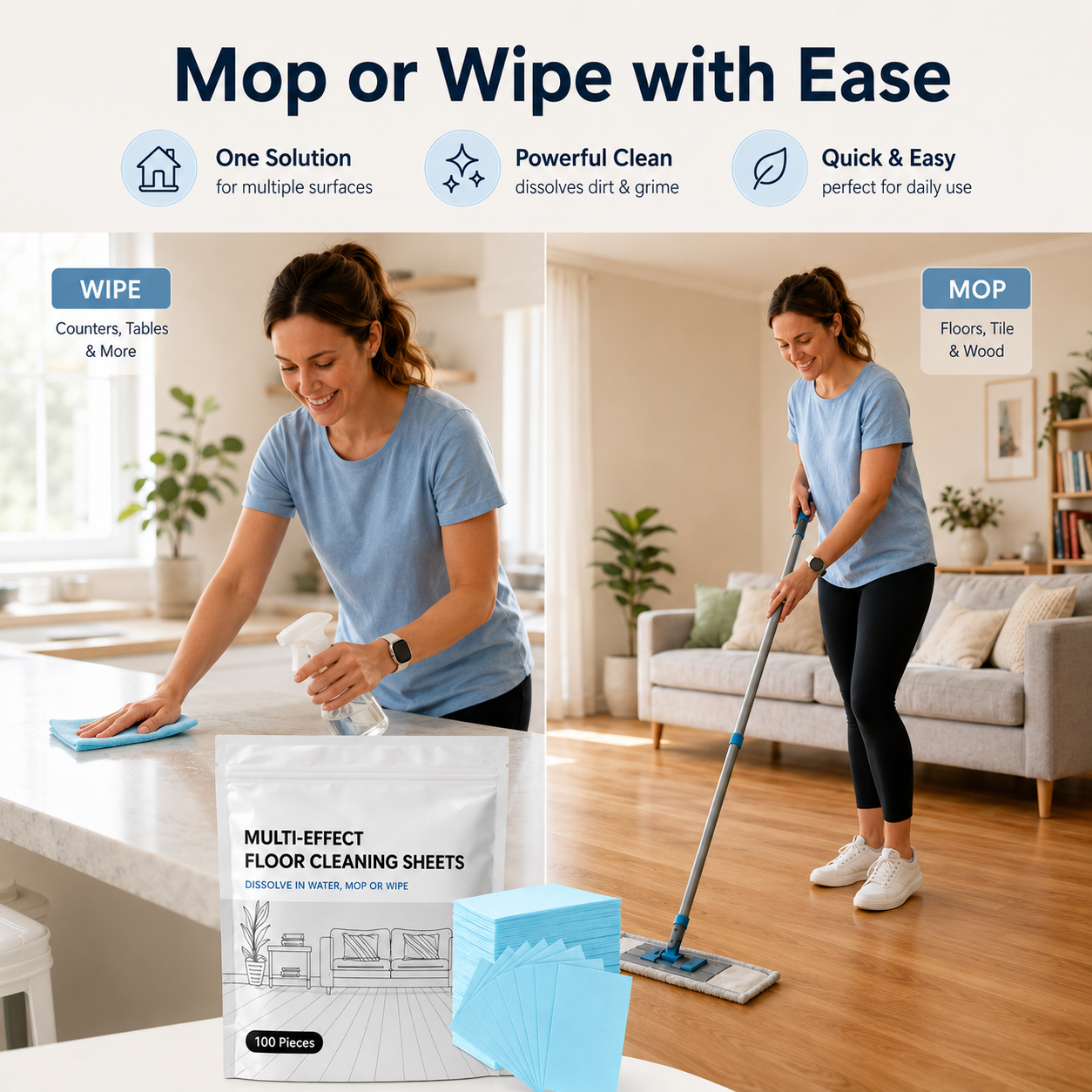 🫧Last Day 70% OFF🫧Multi-Surface Antibacterial Cleaner for Hardwood, Tile & Laminate