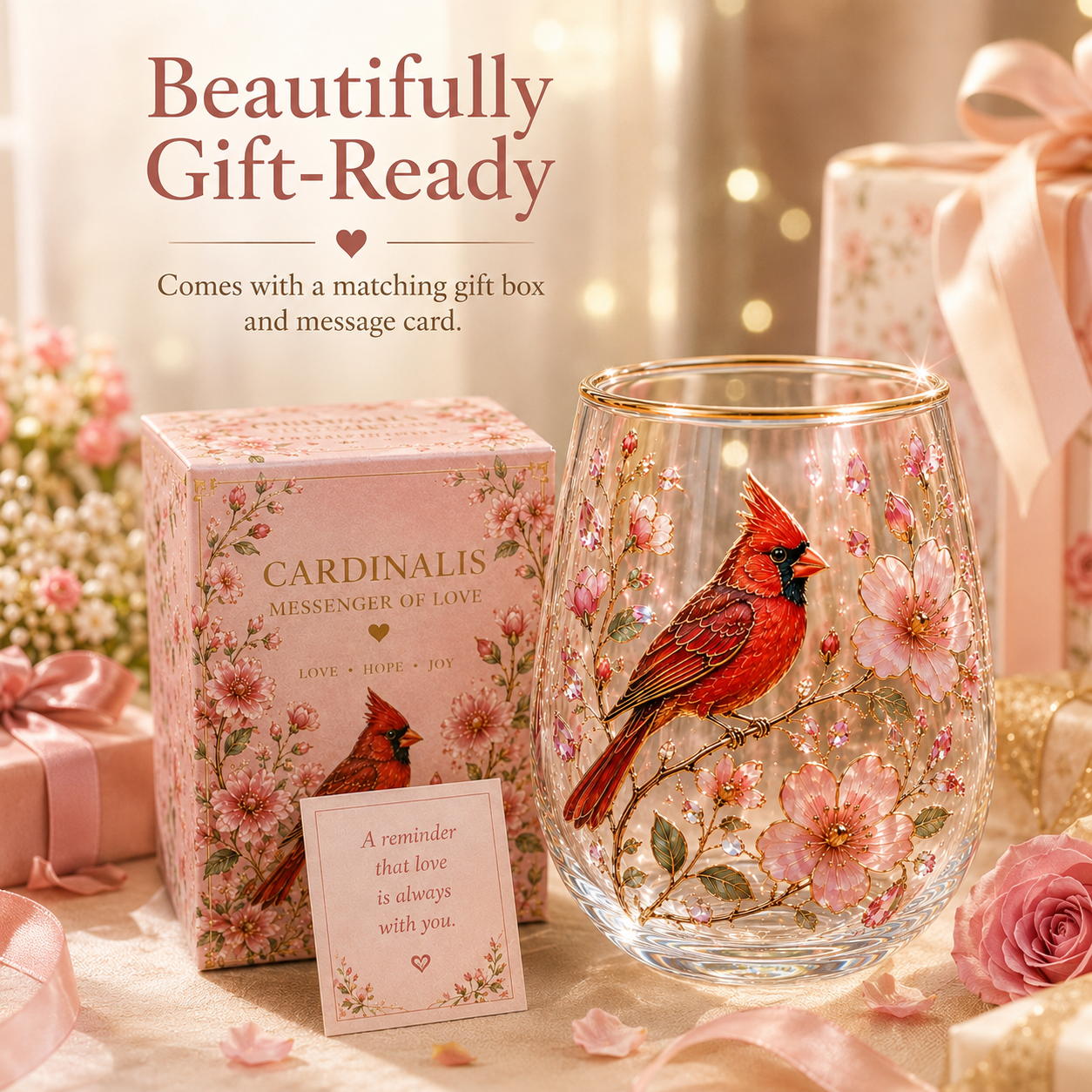 🌸Limited Edition 2026 Cardinalis Morning Bliss Glass Tea Cup☕