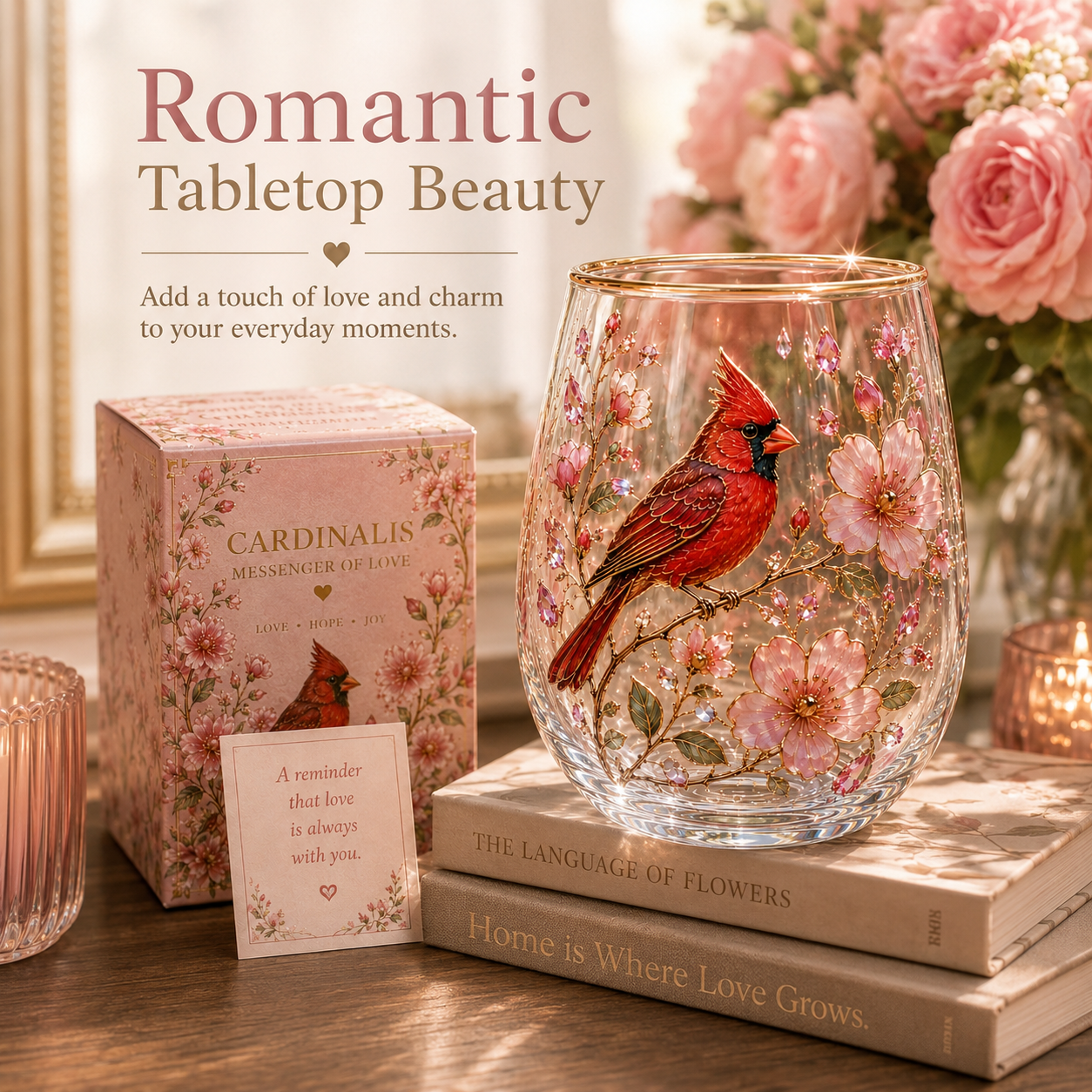 🌸Limited Edition 2026 Cardinalis Morning Bliss Glass Tea Cup☕