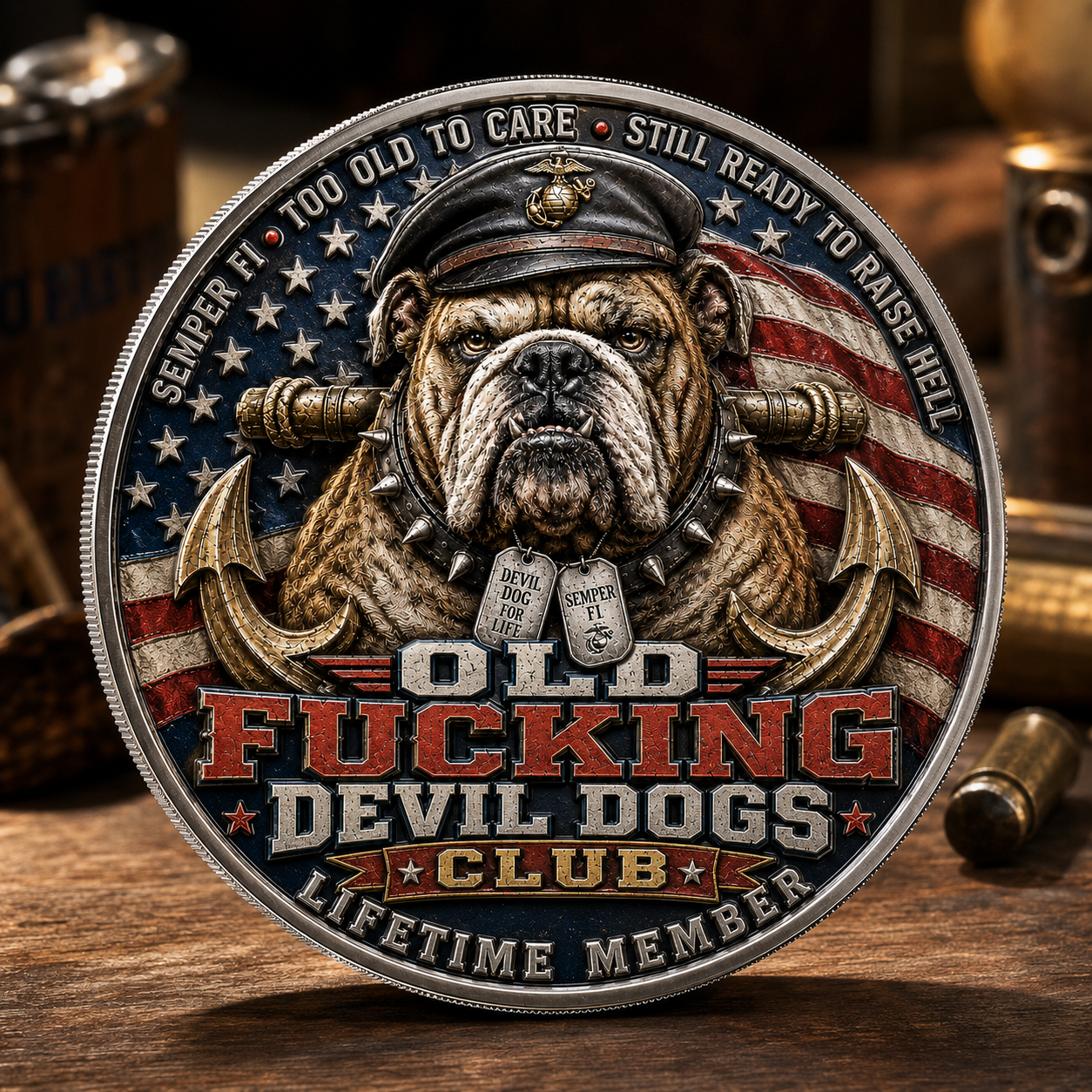 Last Day 49% OFF🔥Old Fucking Devil Dogs Club Commemorative Coin 💀🇺🇸