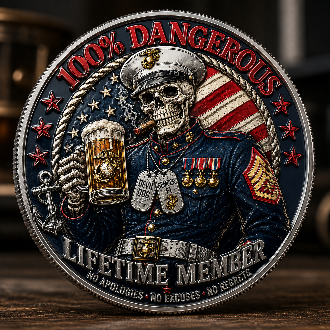 Last Day 49% OFF🔥Old Fucking Devil Dogs Club Commemorative Coin 🇺🇸