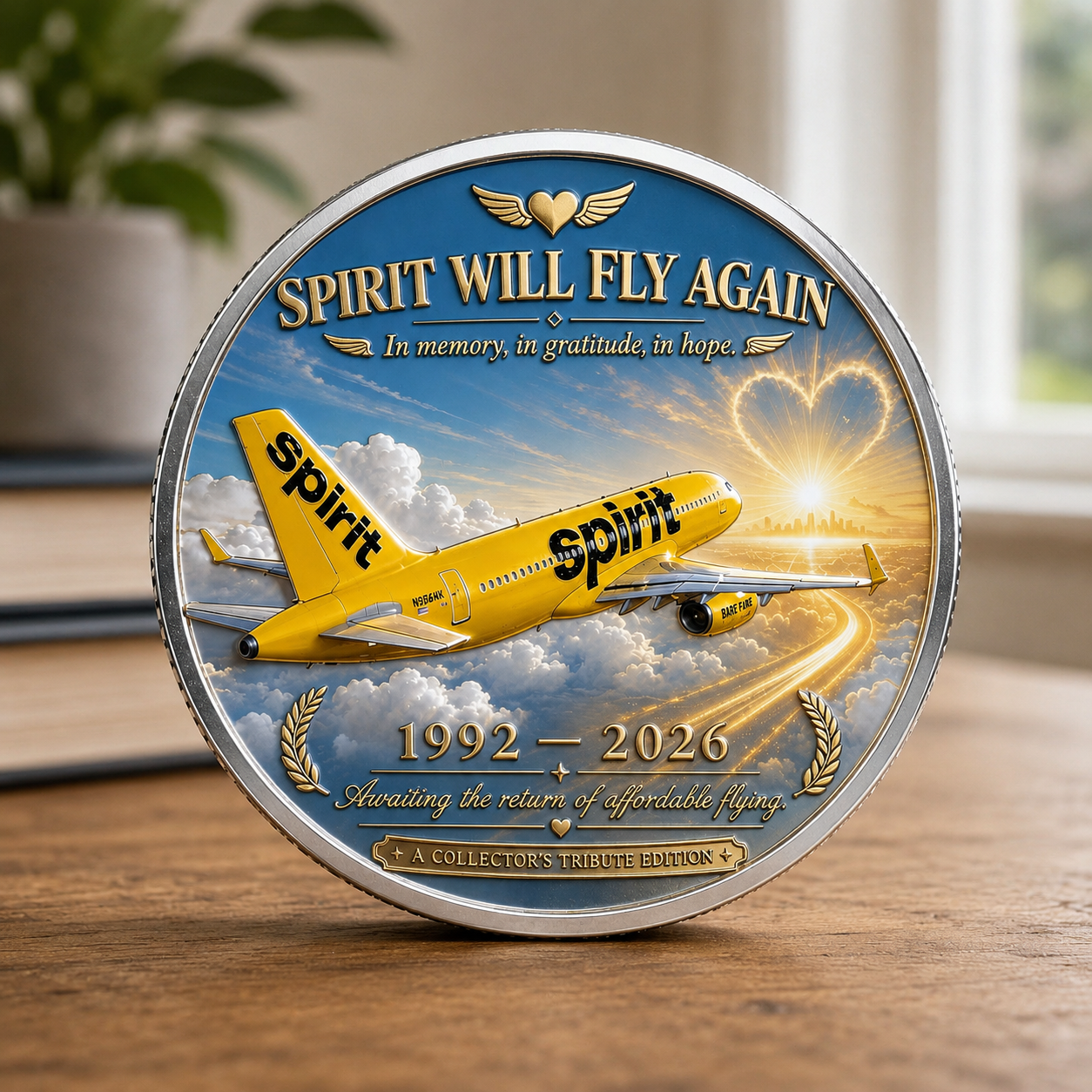 Last Day 49% OFF🔥Spirit Airlines Commemorative Coin ✈️A Collector’s Tribute to Affordable Flying 