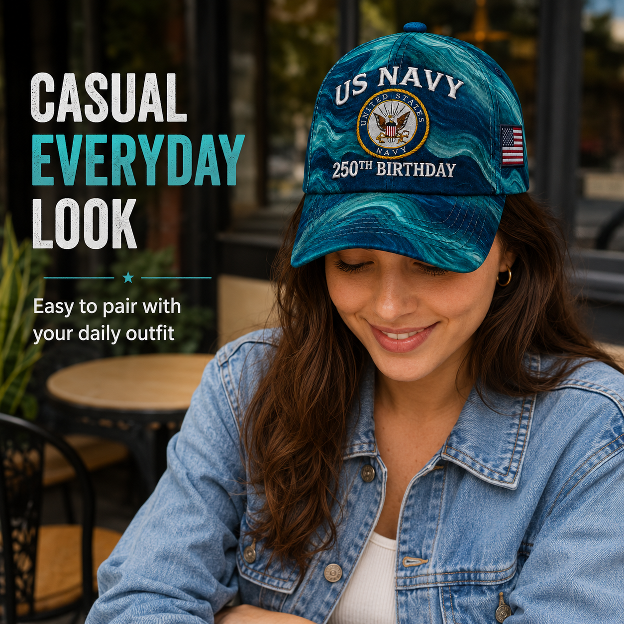 🔥 Father’s Day Sale - ❤️ US Navy 250th Birthday Commemorative Embroidered Cap 🇺🇸⚓