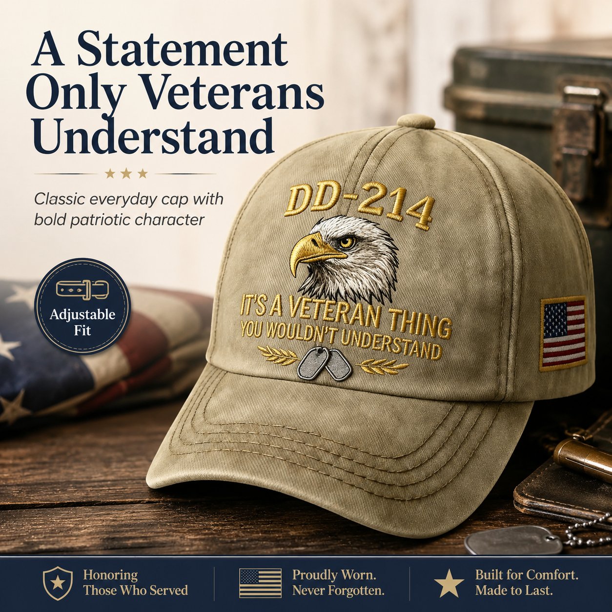 🎉Best Gift For Father❤️DD-214 Veteran Hat -It's a veteran thing🎁Free Symbolizes Honor Gift 