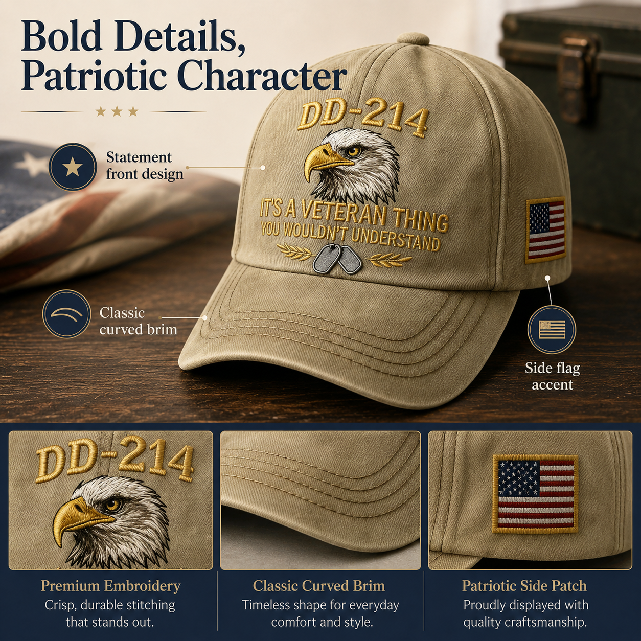 🎉Best Gift For Father❤️DD-214 Veteran Hat -It's a veteran thing🎁Free Symbolizes Honor Gift 