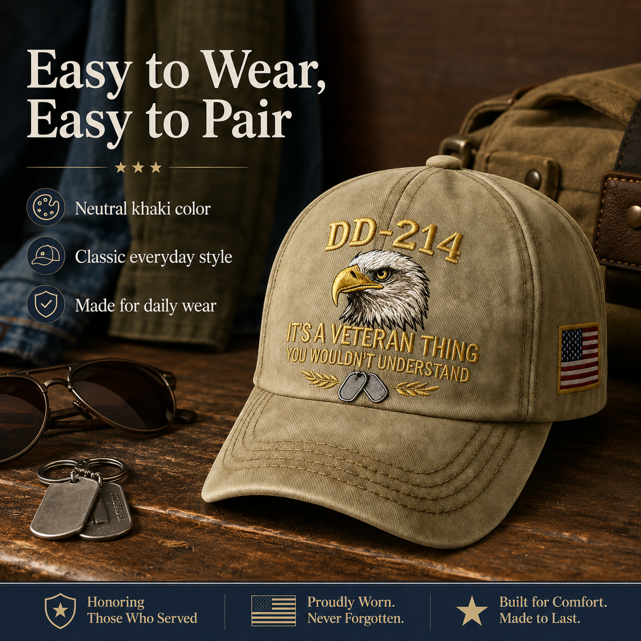 🎉Best Gift For Father❤️DD-214 Veteran Hat -It's a veteran thing🎁Free Symbolizes Honor Gift 