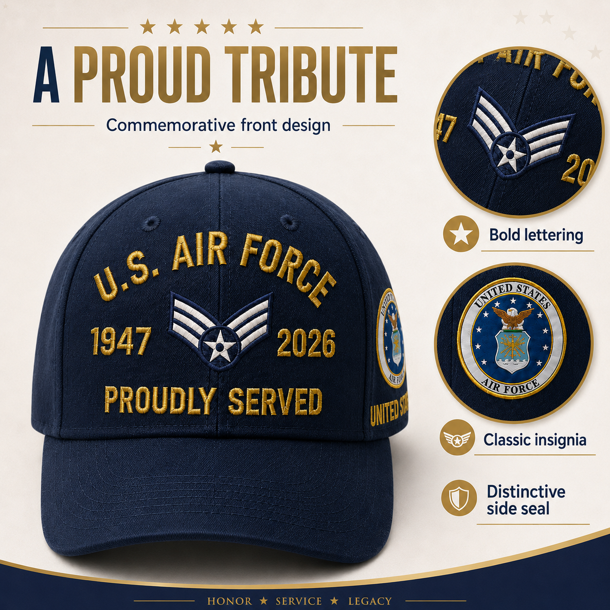 🔥 Father’s Day Sale - ❤️U.S. Air Force Legacy Cap 🇺🇸