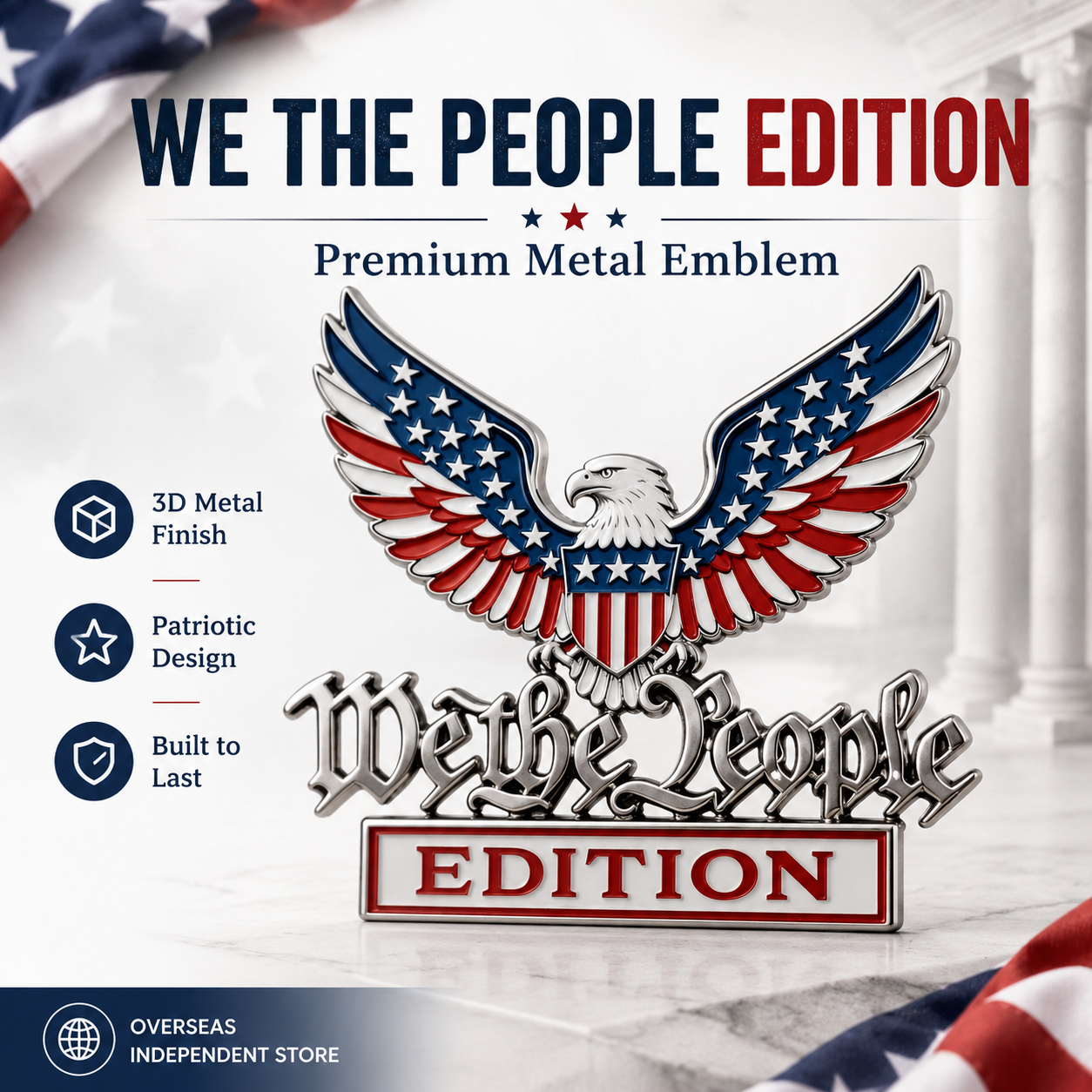 🎉250th Anniversary 49% OFF - We The People Edition Premium Metal Car Emblem 🇺🇸