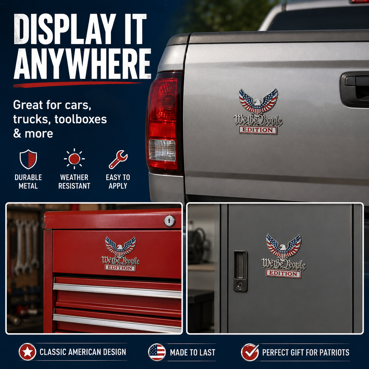 🎉250th Anniversary 49% OFF - We The People Edition Premium Metal Car Emblem 🇺🇸