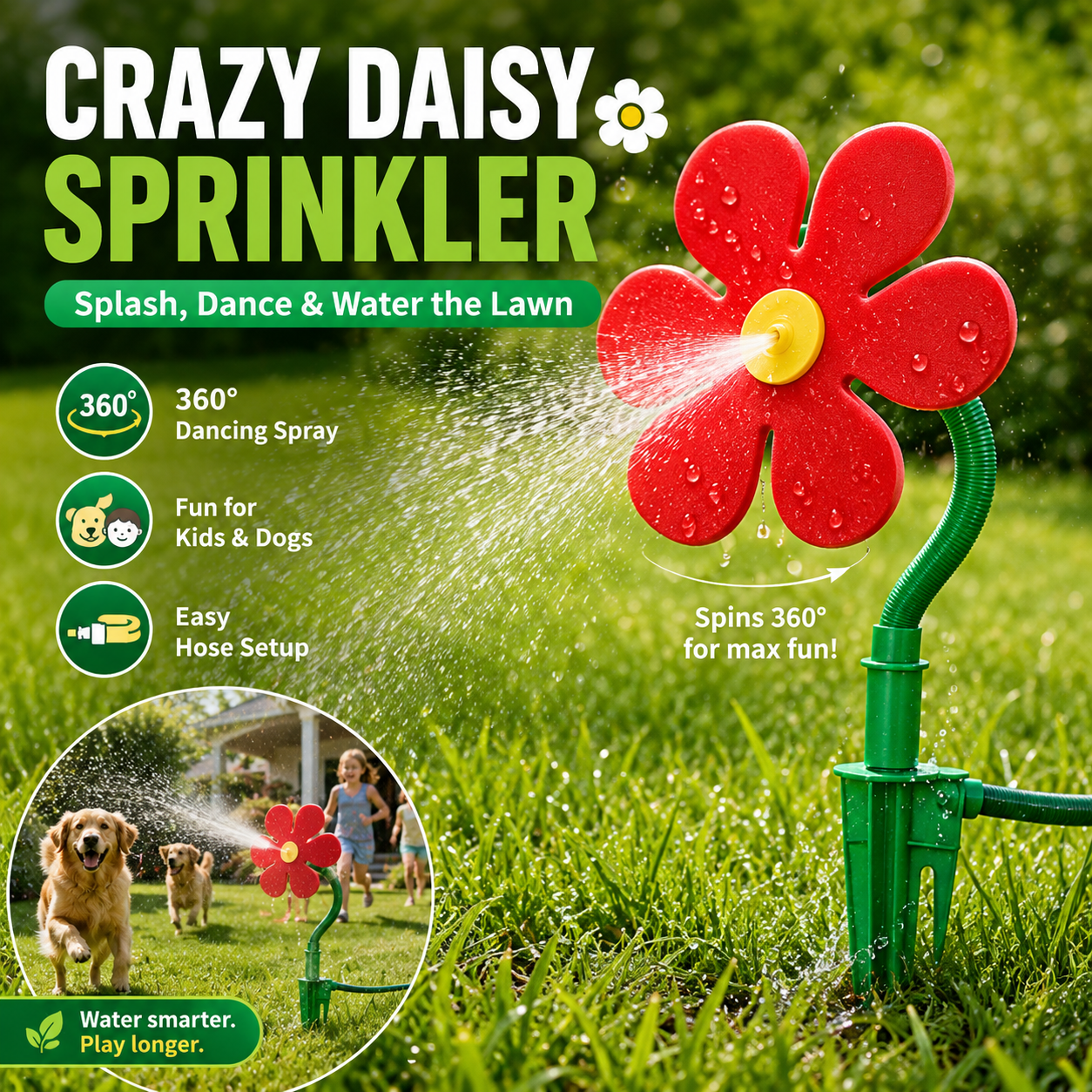 🔥Summer Hot Sale 60% OFF 🌸 Crazy Dancing Flower Water Sprinklers