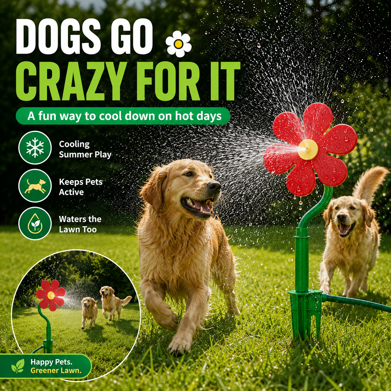 🔥Summer Hot Sale 60% OFF 🌸 Crazy Dancing Flower Water Sprinklers