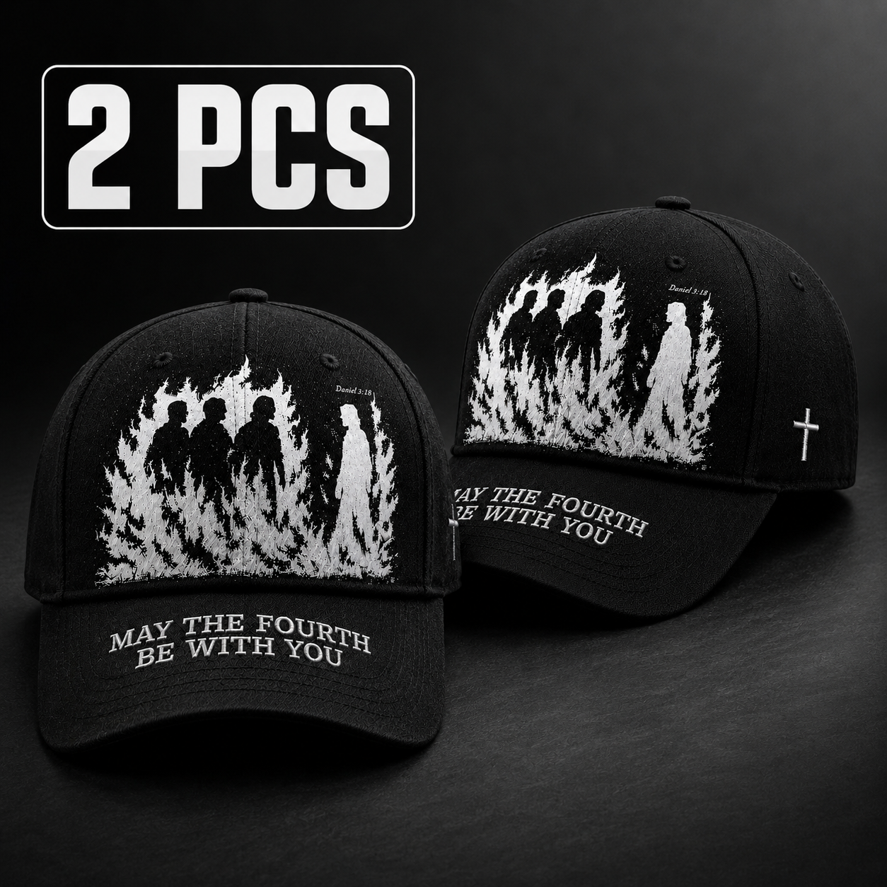 🔥 Father's Day Hot Sale ❤️May The Fourth Be With You Faith-Inspired Embroidered Baseball Cap ✝️🔥