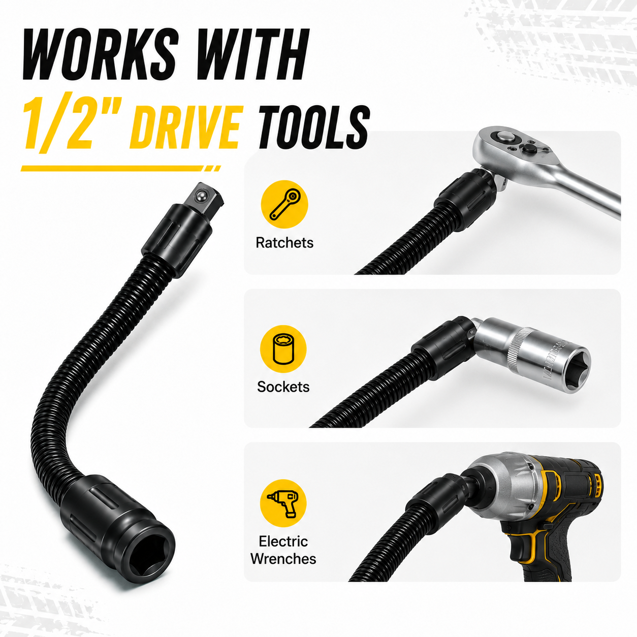 🛠️ 1/2 Flexible Shaft Extension Extender Torque Socket