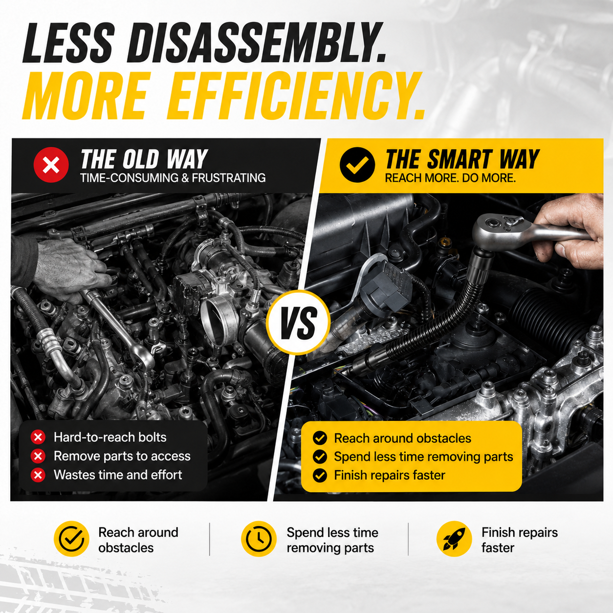 🛠️ 1/2 Flexible Shaft Extension Extender Torque Socket
