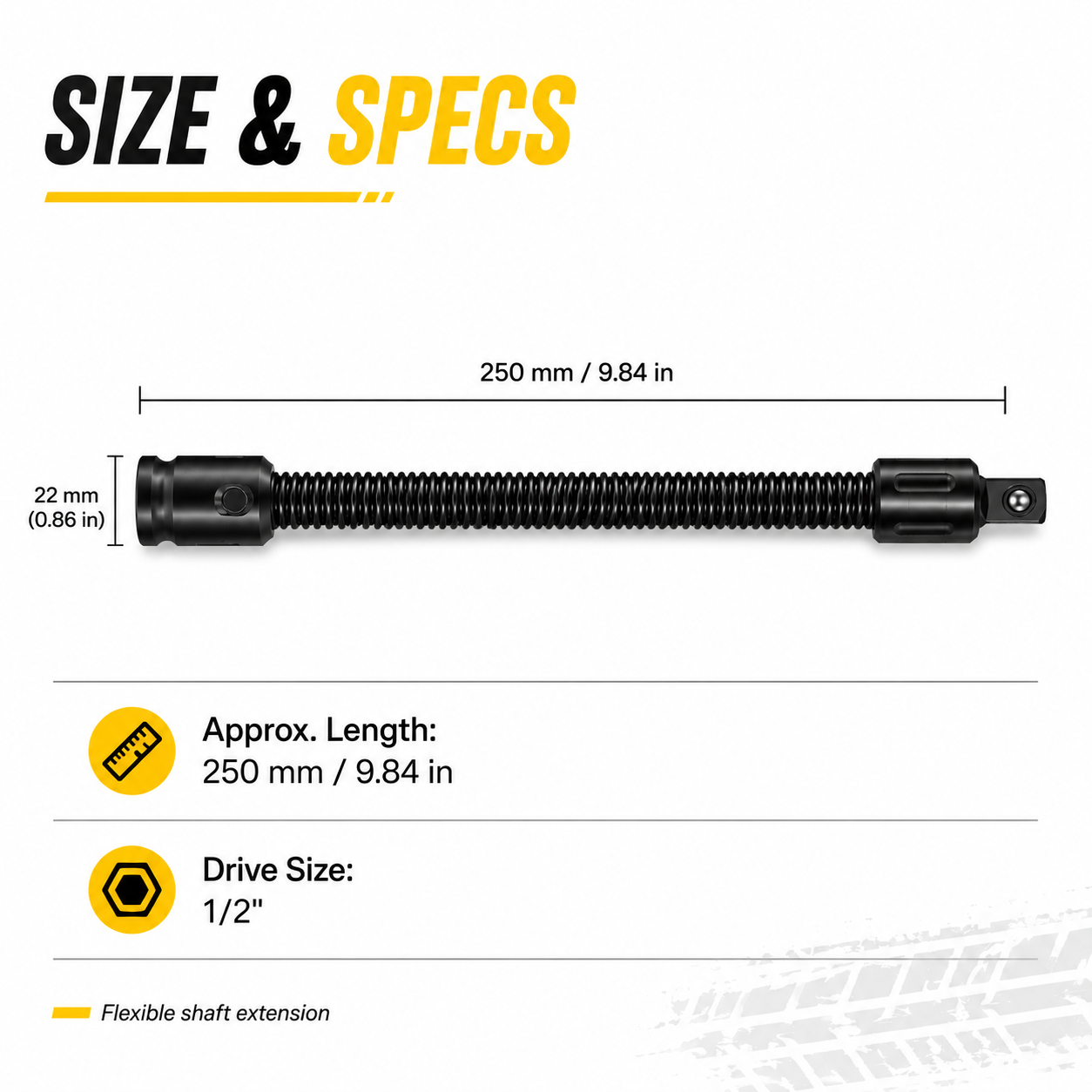 🛠️ 1/2 Flexible Shaft Extension Extender Torque Socket