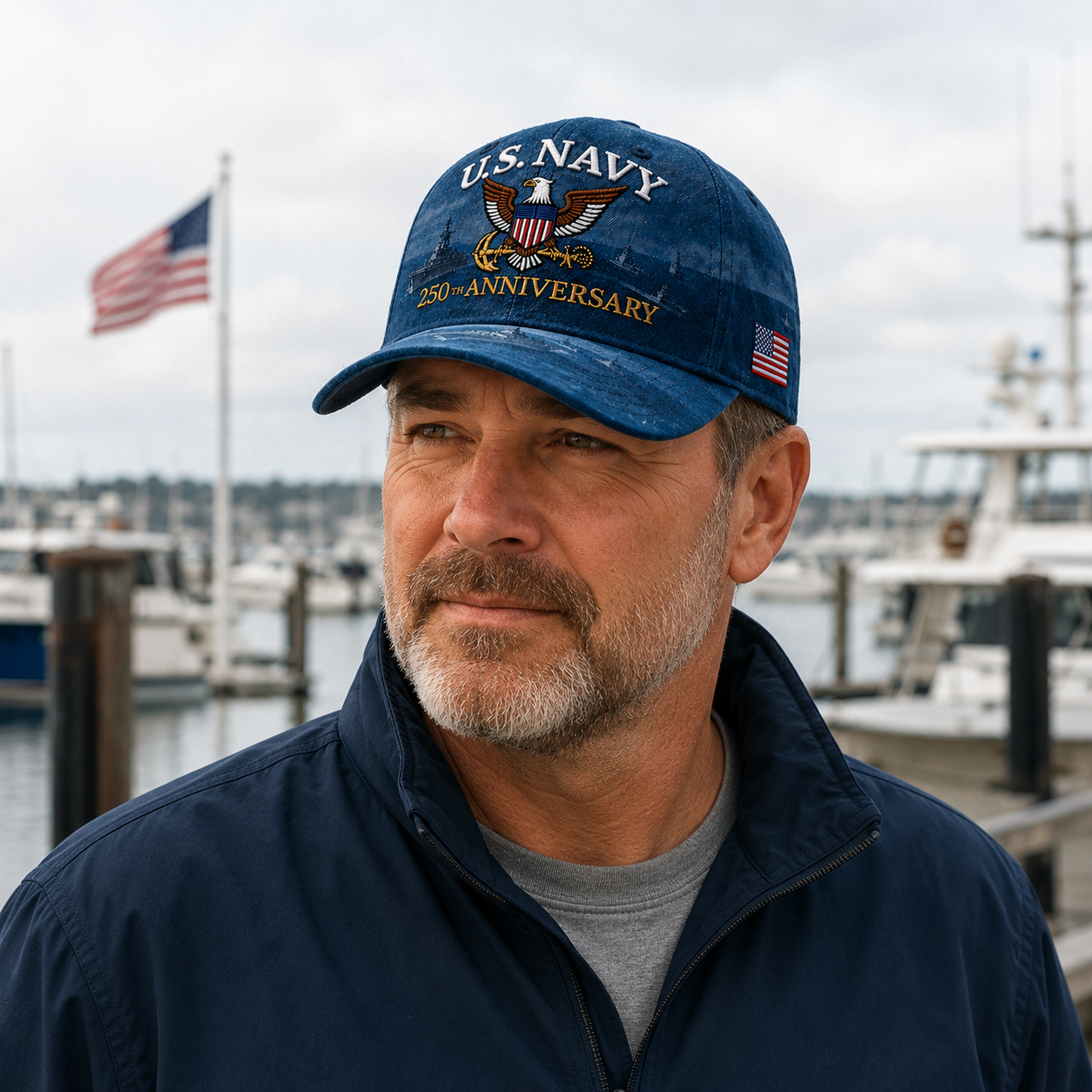 🔥 Father’s Day Sale - ❤️ U.S. Navy 250th Anniversary Commemorative Cap 🇺🇸