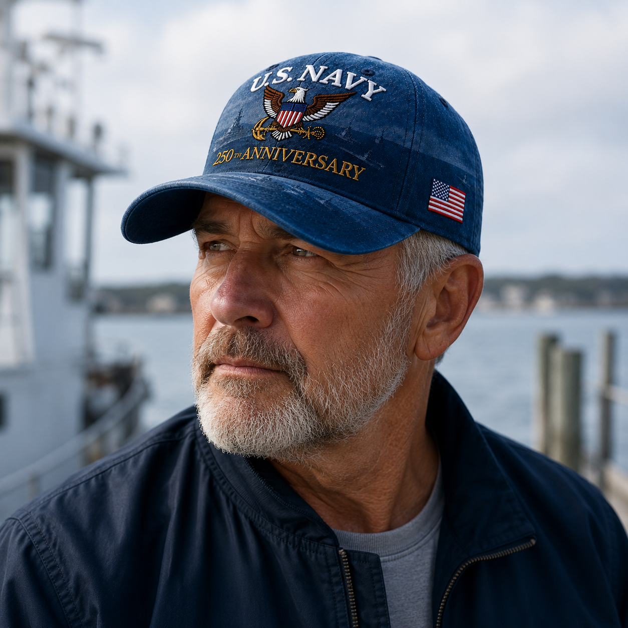 🔥 Father’s Day Sale - ❤️ U.S. Navy 250th Anniversary Commemorative Cap 🇺🇸