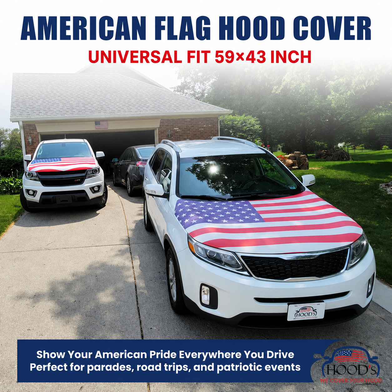 🎉4th Of July Flash Sale 65K+🔥American Car Hood Flag🦅【Buy 2 Free Shipping】