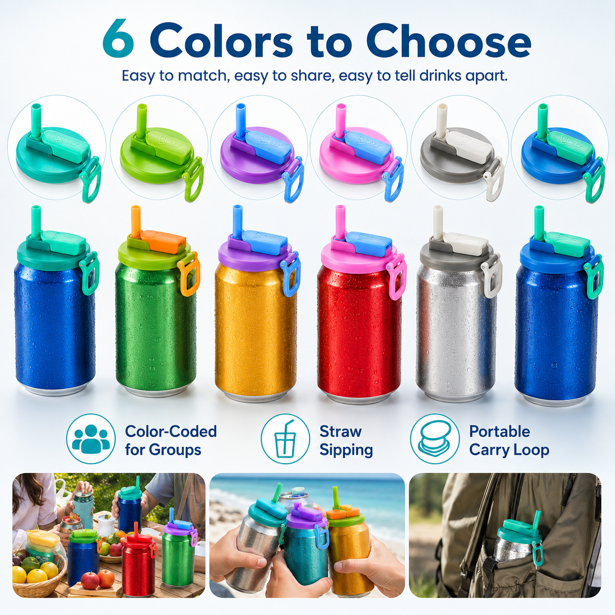 🔥Summer Hot Sale 49% OFF💞Straw Soda Can Lid (BUY 3 GET 2 FREE)