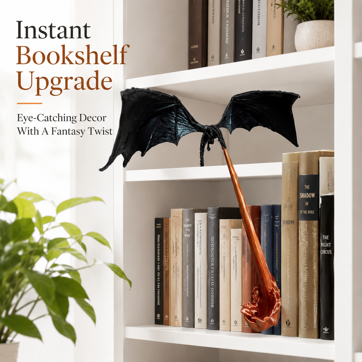 🔥Hot sale 49% OFF✨Dragon Flame Book Nook【Buy 2 Free Shipping】