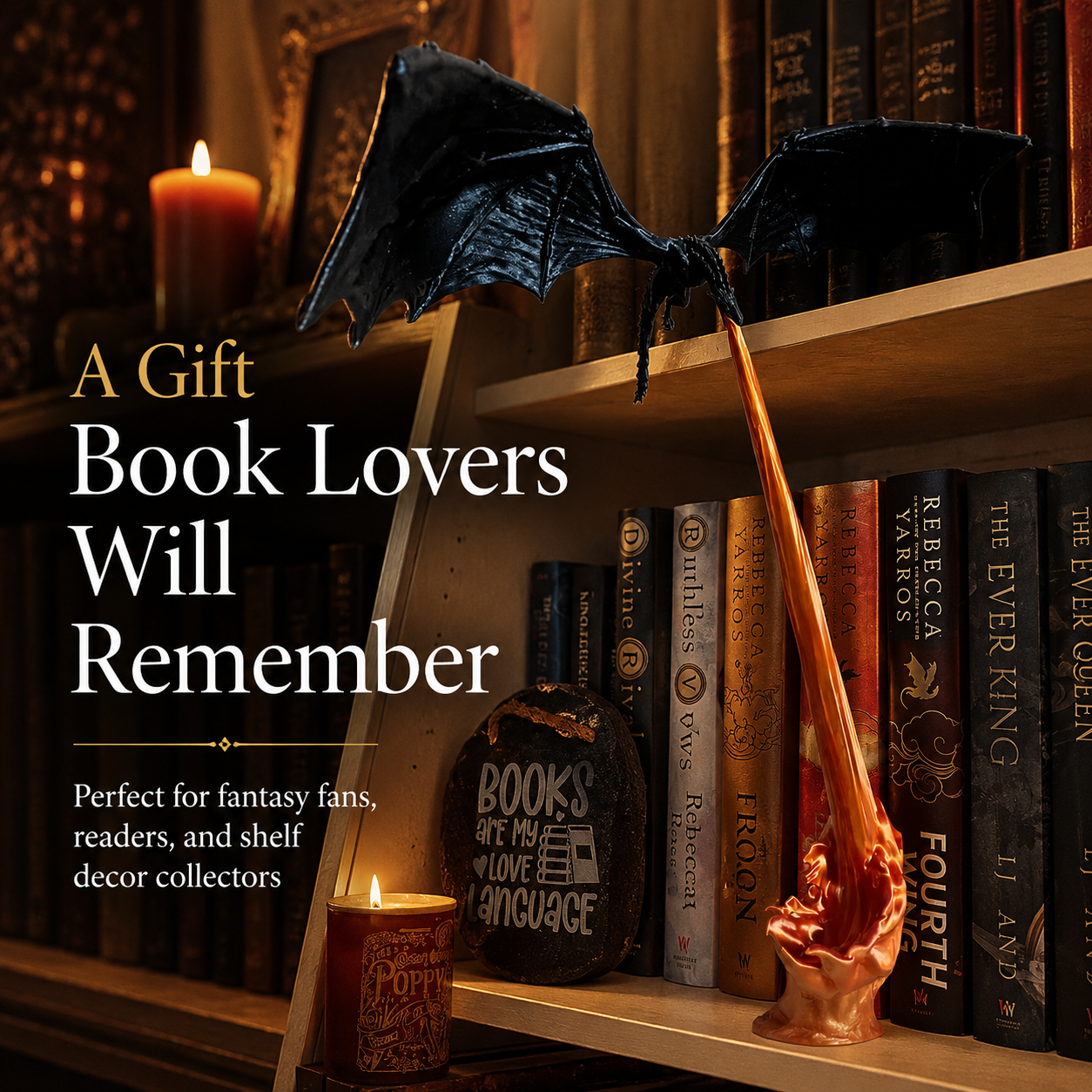 🔥Hot sale 49% OFF✨Dragon Flame Book Nook【Buy 2 Free Shipping】