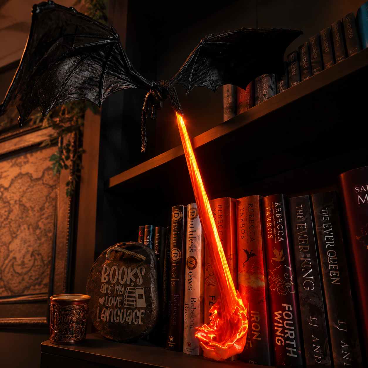 🔥Hot sale 49% OFF✨Dragon Flame Book Nook【Buy 2 Free Shipping】