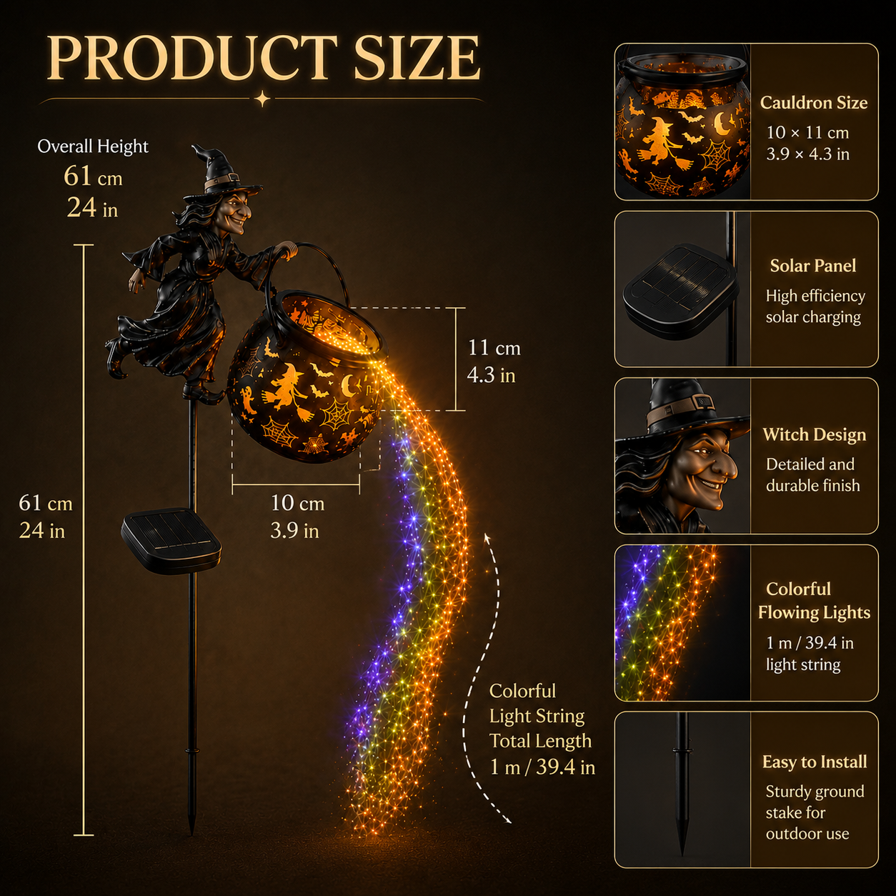 🎃Halloween Witch Cauldron Solar-powered Garden Light