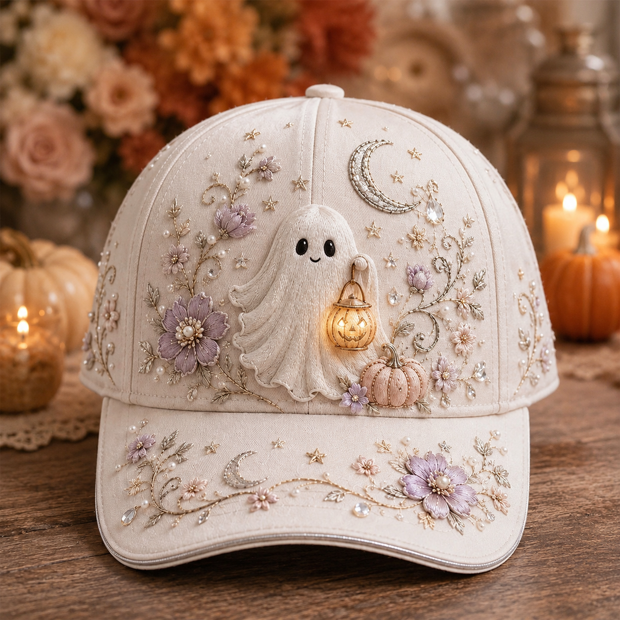 🧙‍♀️ Enchanted Halloween Embellished Embroidered Hat