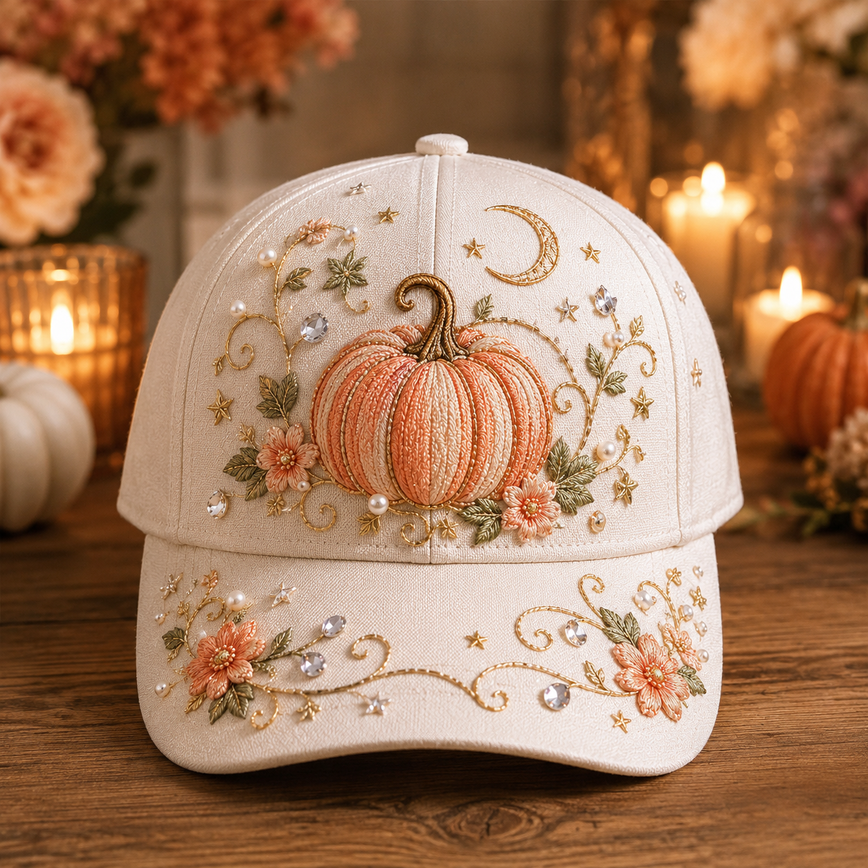🧙‍♀️ Enchanted Halloween Embellished Embroidered Hat