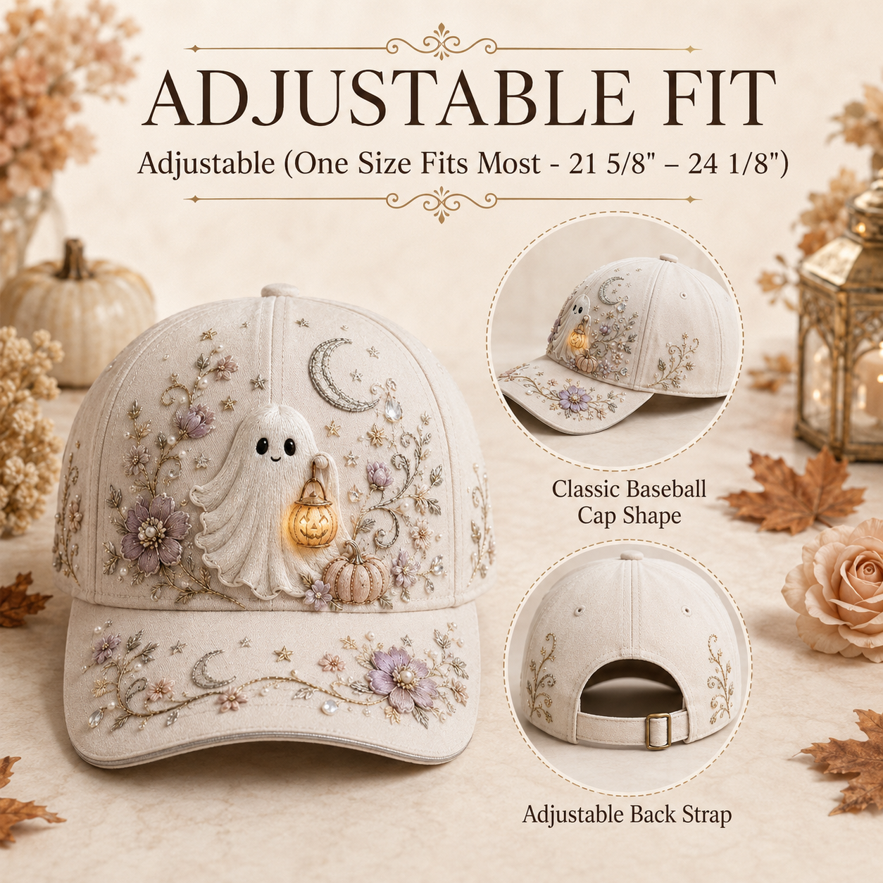 🧙‍♀️ Enchanted Halloween Embellished Embroidered Hat