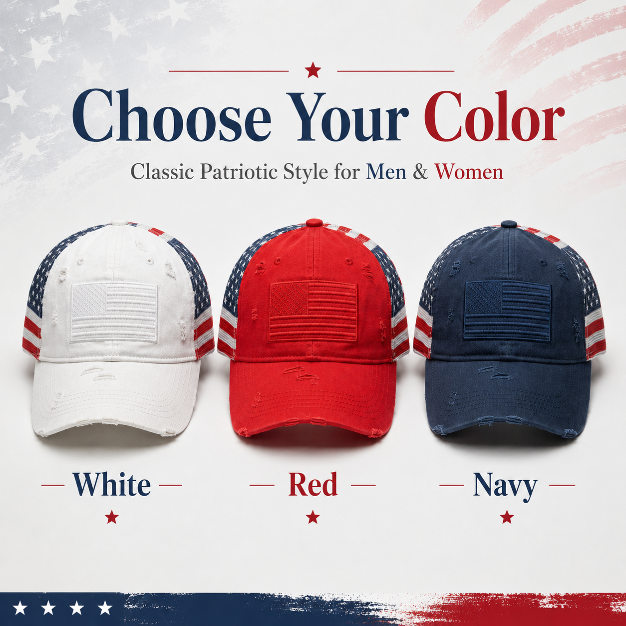 ❤️ American Flag Ponytail Embroidered Hat, 🔥Buy 2 FREE SHIPPING