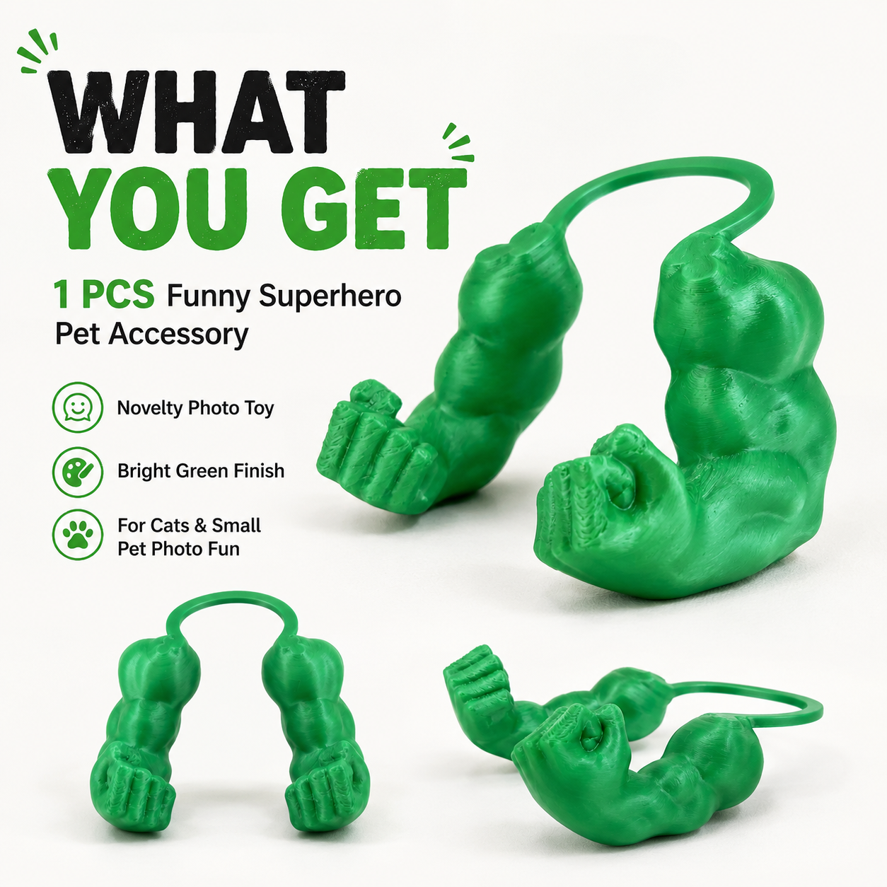 Funny Hulk-Inspired Pet Muscle Arms Costume Toy 🐾💪