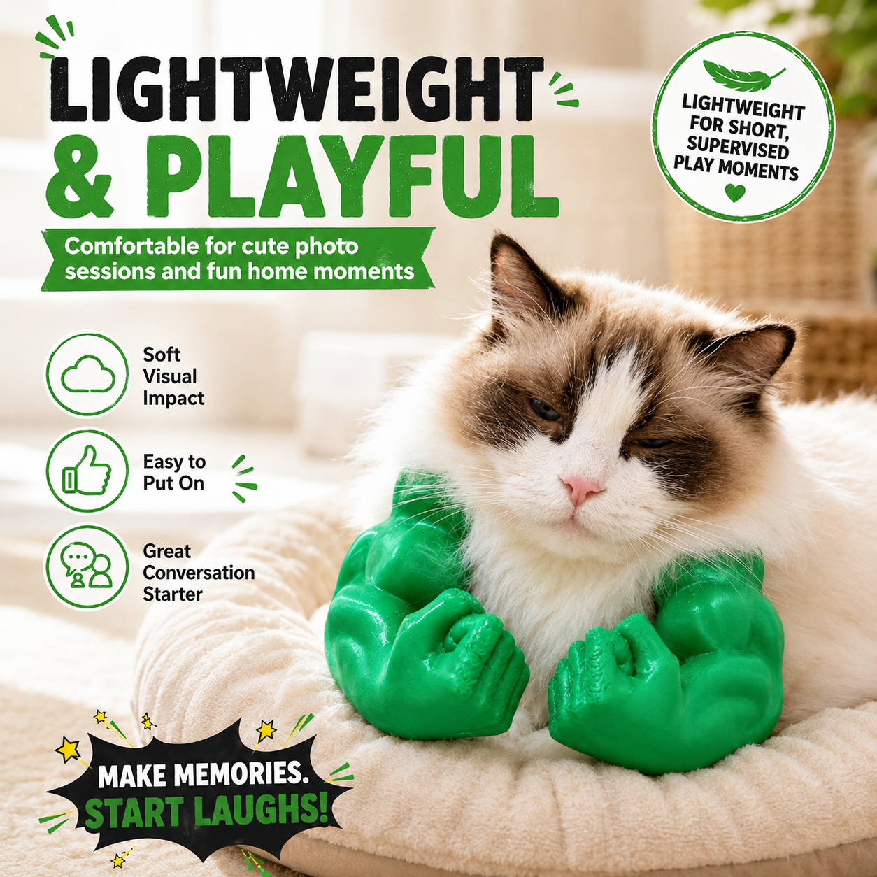 Funny Hulk-Inspired Pet Muscle Arms Costume Toy 🐾💪