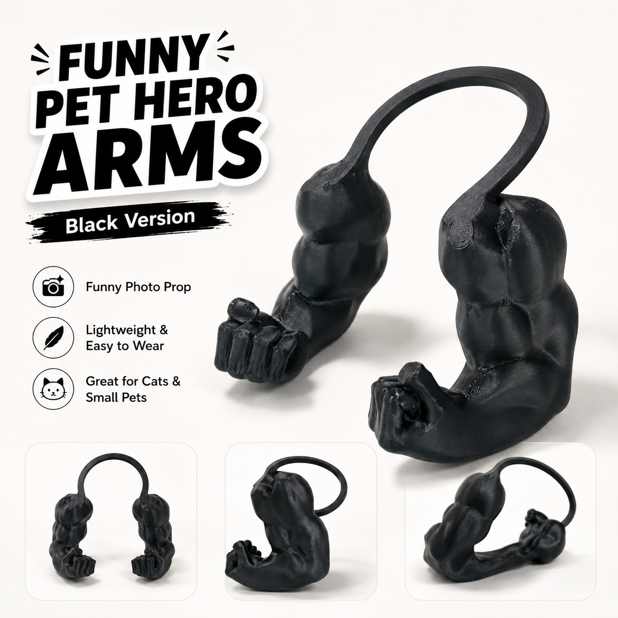 Funny Hulk-Inspired Pet Muscle Arms Costume Toy 🐾💪