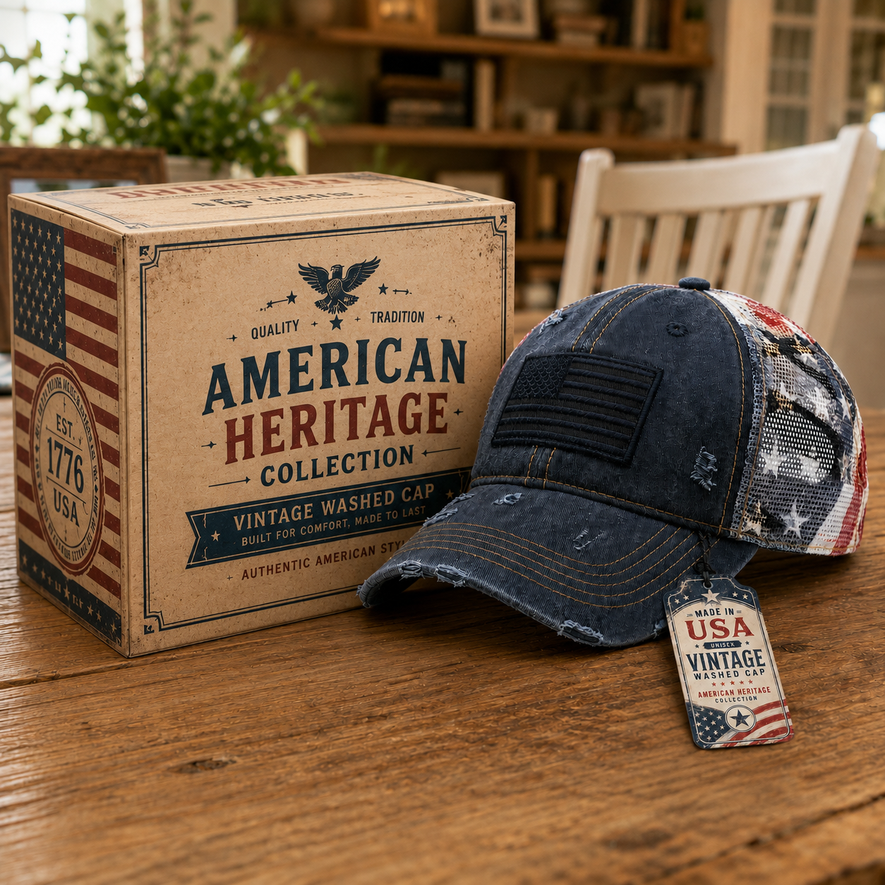 ❤️ American Flag Ponytail Embroidered Hat, 🔥Buy 2 FREE SHIPPING
